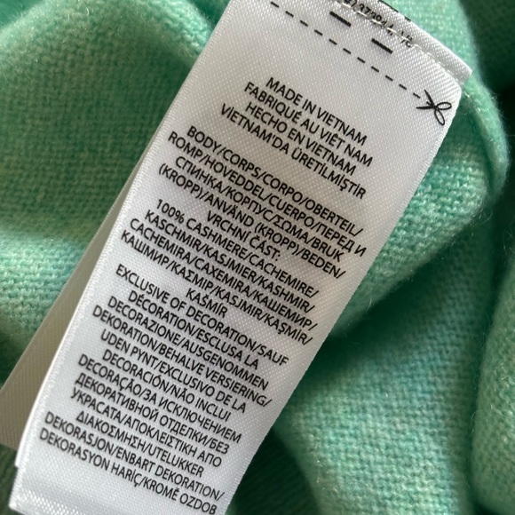 Ralph Lauren RLX Cashmere Light Blue/ Green Men's Sweater Hoodie - Picture 11 of 16